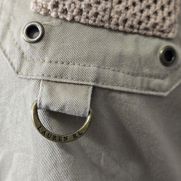 RALPH LAUREN 1967 Khaki Tan Cotton Sleeveless Button-Up Safari Vest. Size Small - Picture 6 of 12